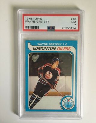 1979 Topps Wayne Gretzky 18 Hockey Card Psa 7