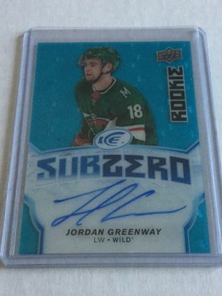 Jordan Greenway 2018 - 19 Upper Deck Ice Subzero Autograph