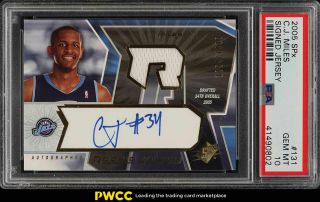 2005 Spx Signed Jersey C.  J.  Miles Rookie Rc Auto Patch /1499 131 Psa 10 (pwcc)