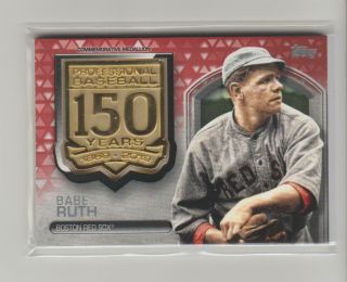 Babe Ruth 2019 Topps Series 2 Baseball 150 Years Relic Red 14/25