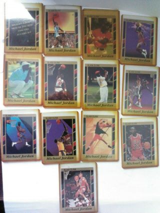 1990 - 91 Slam Dunk Bulls Michael Jordan 12 - Card Set Complete In Sleeves