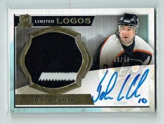 13 - 14 Ud Upper Deck The Cup Limited Logos John Leclair /50 Auto Patch
