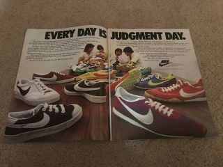 1970s Nike Running Shoes Poster Print Ad Waffle Trainer Elite Ld - 1000 Vainqueur