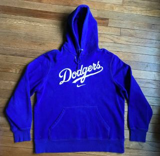 Nike La Dodgers Blue Baseball Hoodie Sweatshirt Men 