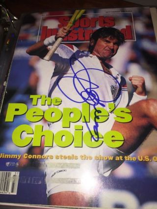 Jimmy Connors Signed Autograph Tennis Sports Illustrated Cover