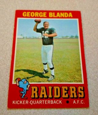 1971 Topps Football 39 George Blanda Oakland Raiders