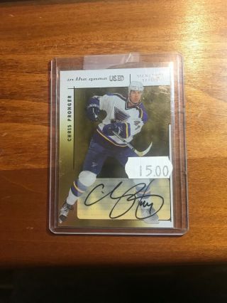 Chris Pronger In The Game Signature Series Gold Auto Blues