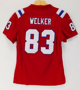 England Patriots Wes Welker 83 Jersey Nfl Game Sewn Logo Nike Women 