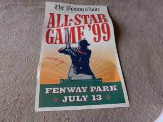 Dale Murphy Signed Boston Red Sox,  " All Star Game 1999 " 14 X 22 Inch Poster