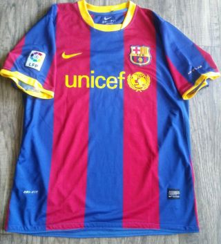 2009 Nike Dri - Fit Fc Barcelona Lionel Messi Unicef 10 Men 