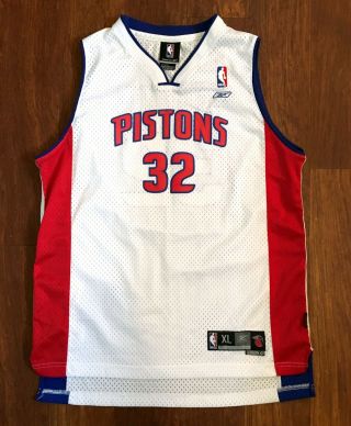 Rip Hamilton 32 Detroit Pistons Reebok Nba Basketball Jersey Youth Size Xl Sewn