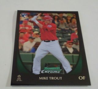 2011 Bowman Chrome Refractor Mike Trout ROOKIE RC 175 10