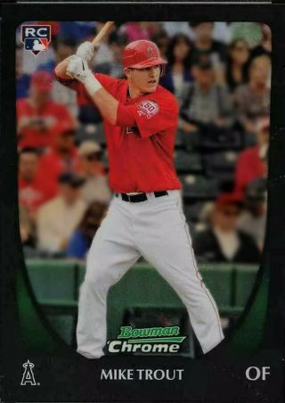 2011 Bowman Chrome Refractor Mike Trout Rookie Rc 175