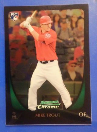 2011 Bowman Chrome Refractor Mike Trout ROOKIE RC 175 4