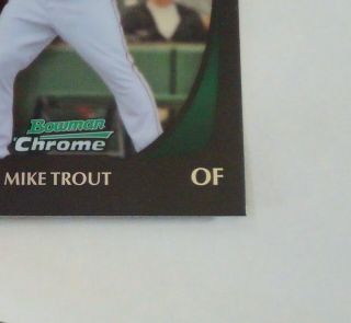 2011 Bowman Chrome Refractor Mike Trout ROOKIE RC 175 9