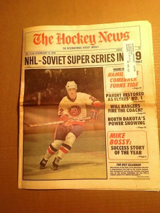 The Hockey News,  Feb 10,  1978,  Vol 31 No 19,  40p: Color Front Page - Mike Bossy