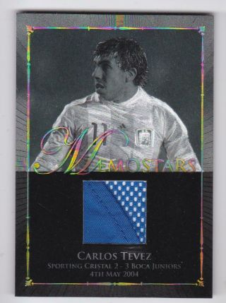 2014 Futera Carlos Tevez Memostars Game Memorabilia Jersey 032/100