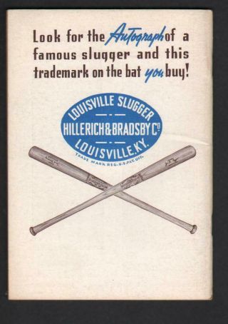 1941 Famous Slugger Baseball Yearbook w/ DiMaggio & Greenberg Cover 2