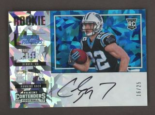 2017 Contenders Cracked Ice Rookie Ticket Christian Mccaffrey Rc Auto Sp 16/25