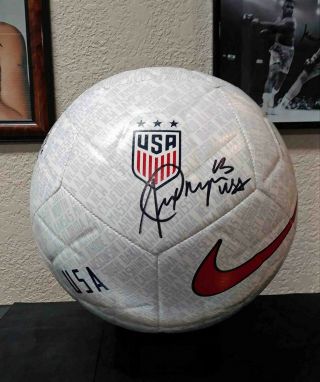 Alex Morgan Signed Official Size Nike Usa Team Logo Soccer Ball - Champs