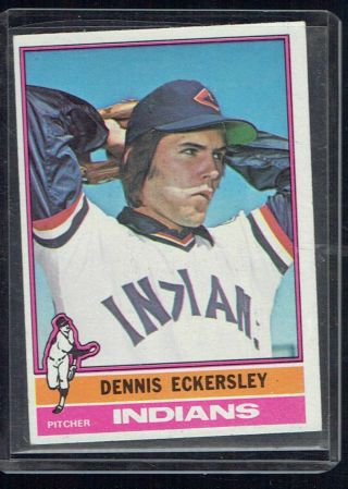 1976 Topps Baseball Ex/mt Dennis Eckersley 98 Indians