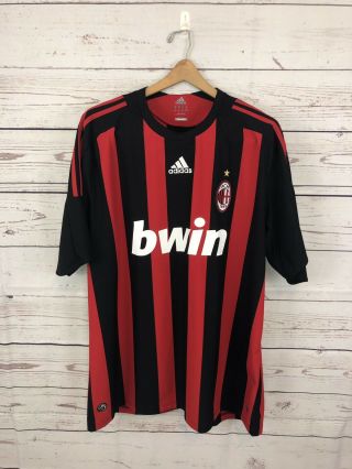 Mens Adidas Climacool Ac Milan Blank Soccer Jersey Size Xxl 2xl A,  Lknw