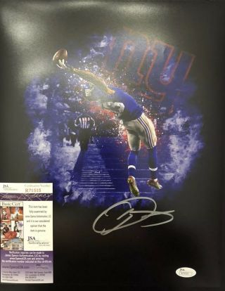 Odell Beckham Jr.  Signed 11x14 York Giants Photo Jsa