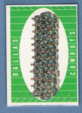 1961 Topps 28 Dallas Cowboys Team Card Ex - Mt Go169