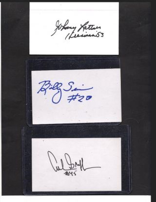 Johnny Lattner Notre Dame Heisman Winner 1953 Autographed Index Card