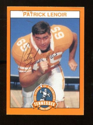 Patrick Lenoir Signed 1990 Tennessee Vols Football Card Autographed 41852
