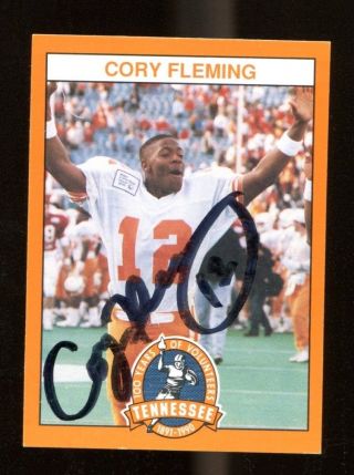 Cory Fleming Signed 1990 Tennessee Vols Football Card Autographed 41878
