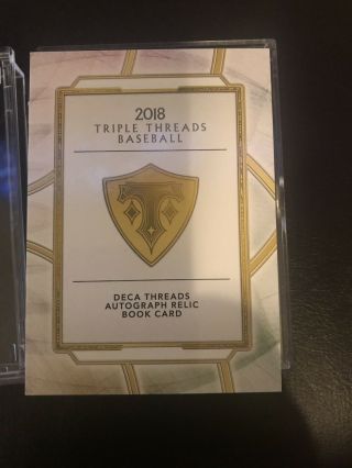 2018 Topps Triple Threads Chipper Jones Booklet 2/5 5