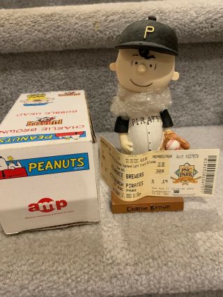 Pittsburgh Pirates Peanuts Charlie Brown 2003 Bobblehead Giveaway Rare