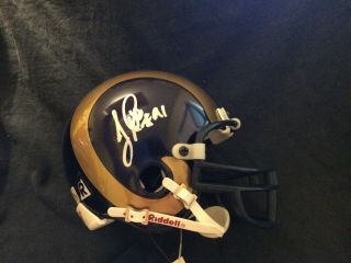 Leonard Little Autographed St Louis Rams Mini Helmet