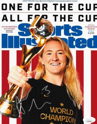 Sam Mewis Nc Courage Signed Usa Womens Soccer 8x10 Photo World Cup Uswnt Jsa