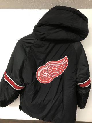 Vintage Detroit Red Wings Starter Coat Jacket Half Zip Large 90s Hoodie Nhl