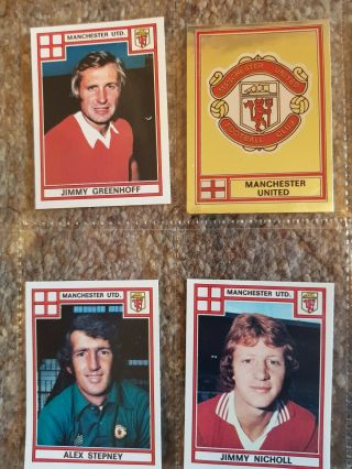 Panini Football 78 - Manchester United - X17 Stickers - Complete Team Set