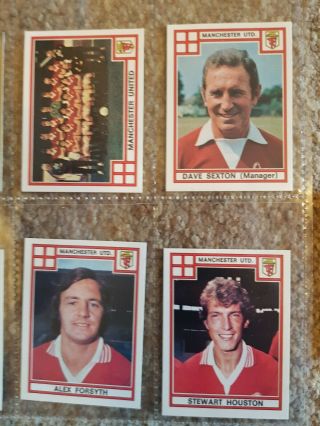 Panini Football 78 - Manchester United - x17 stickers - complete team set 2