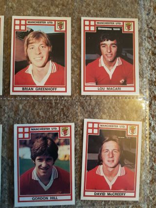 Panini Football 78 - Manchester United - x17 stickers - complete team set 4