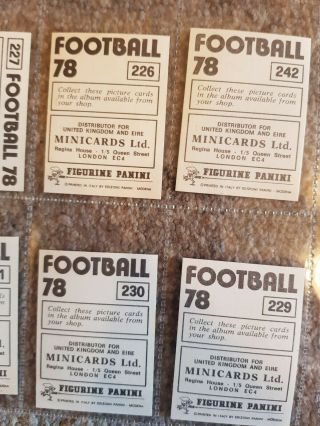 Panini Football 78 - Manchester United - x17 stickers - complete team set 5