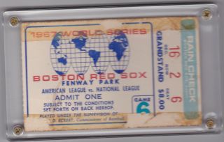 1967 World Series Ticket Game 6 Fenway Park Boston Red Sox St.  Louis Cardinals