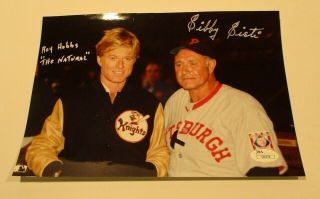 SIBBY SISTI Signed Photo w/ Robert Redford Roy Hobbs - The Natural Autograph - JSA 2