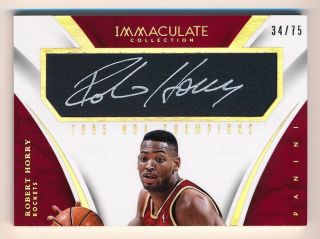 2014 - 15 Immaculate Robert Horry Nba Champions Autograph Auto (34/75)