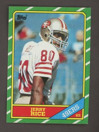 1986 Topps 161 Jerry Rice San Francisco 49ers Rc Rookie Hof 1