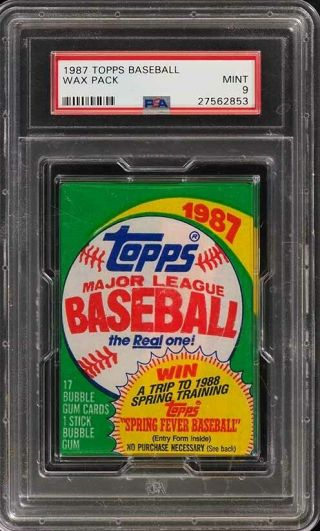 1987 Topps Baseball Wax Pack Psa 9 (pwcc)