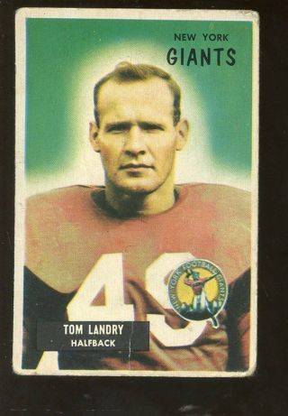 1955 Bowman Football Card 152 Tom Landry