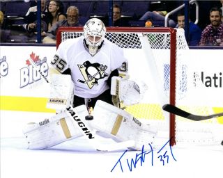 Tristan Jarry Pittsburgh Penguins Signed 8 X 10