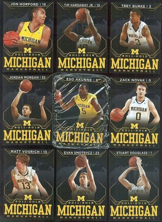 2011 - 12 Michigan Basketball Card Team Set 16 Dif Sga Trey Burke Tim Hardaway Jr