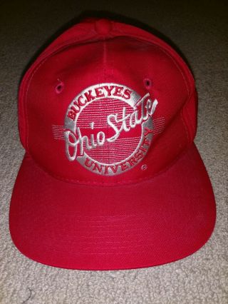 Vintage The Ohio State University Buckeyes Snapback The Game Hat Red
