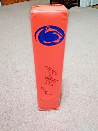 Miles Sanders Eagles Penn State Star Rb Signed Autograph " We Are " Pylon